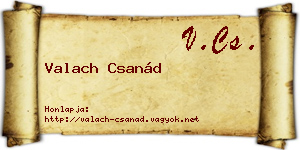 Valach Csanád névjegykártya